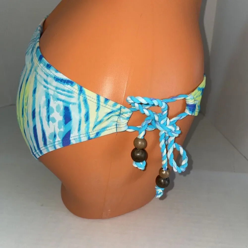 Joe Boxer Bikini Bottom Blue Green And White‎ Size Large Junior 051-057